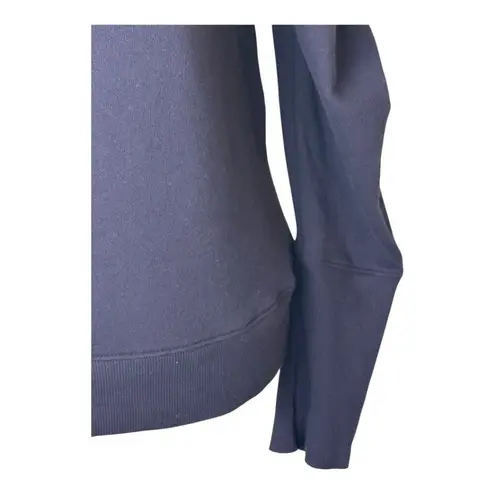 Goldie Lewinter Sweatshirt Women XS Navy Blue Cotton Puff Sleeve Top Peru Preppy