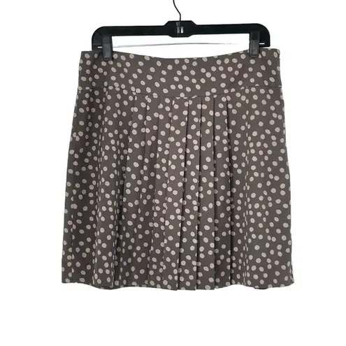 Ann Taylor LOFT Skirt Size 8 Polka Dot Pleats Short Mini School Work Party NWOT