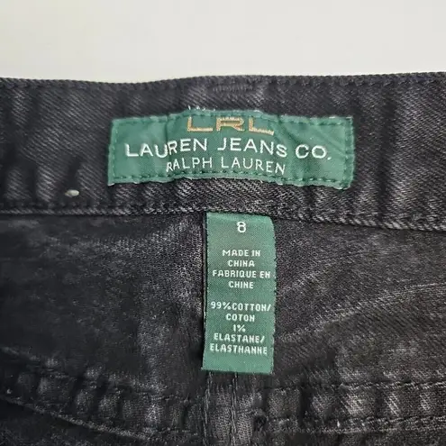 Ralph Lauren Lauren  Jeans Womens 8 Black Classic Straight Denim Stretch Everyday