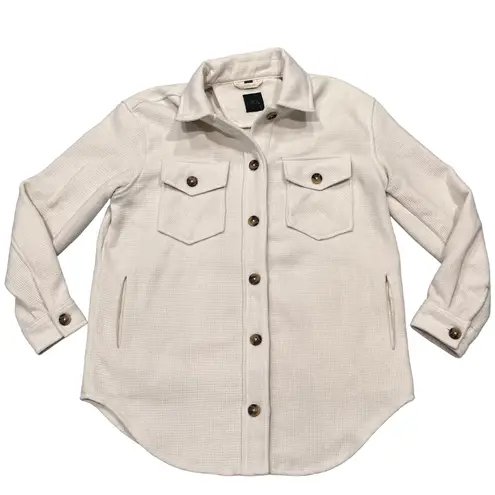 RDI NEW With Tags  Cream Textured Women’s Oversized Button Down Shacket