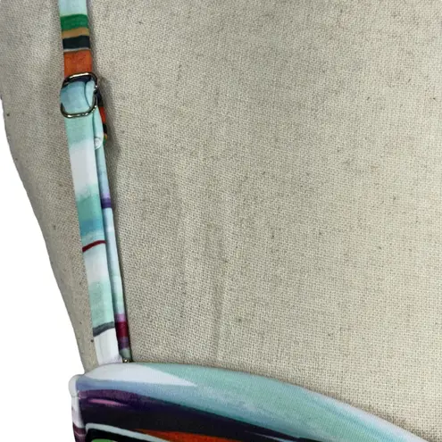 Mermaid Swimwear Small Bikini Swim Top Adjustable Straps Tie Back Padded New Blue