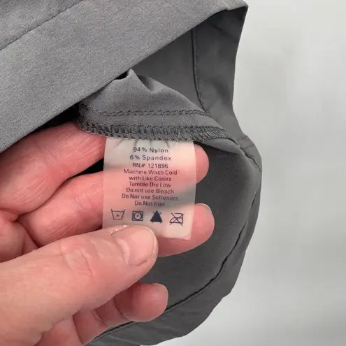 Title Nine Hiking Tennis Golf Cargo Skort Womens 8 Gray Nylon Pockets Drawstring