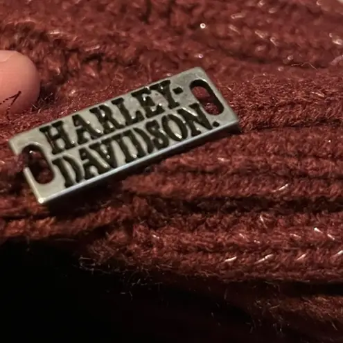 Harley Davidson Women’s Size Medium Shawl Collar Sweater Burgundy Wine Bikercore Red