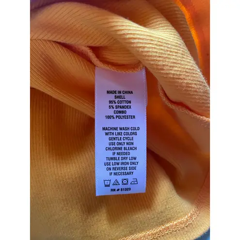 CeCe Ruffle Sleeve Bright Yellow Ribbed Tank Top sz XL