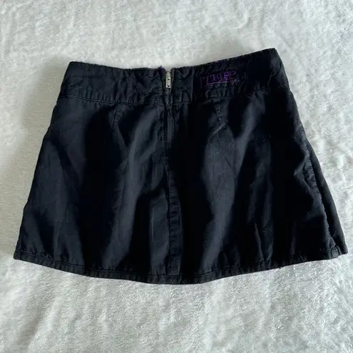 Tripp NYC Vintage Mini Skirt Womens XS Goth Y2K Grunge Black Reversible Rare