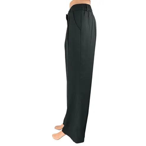 Sassy Zoey Black Pleated High Waisted Wide Leg Trousers Dress Pants Size 4/6