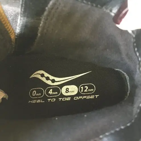 Saucony Chunky Heeled ankle boots Booties Shoes Black Suede Womens Size 9.5M