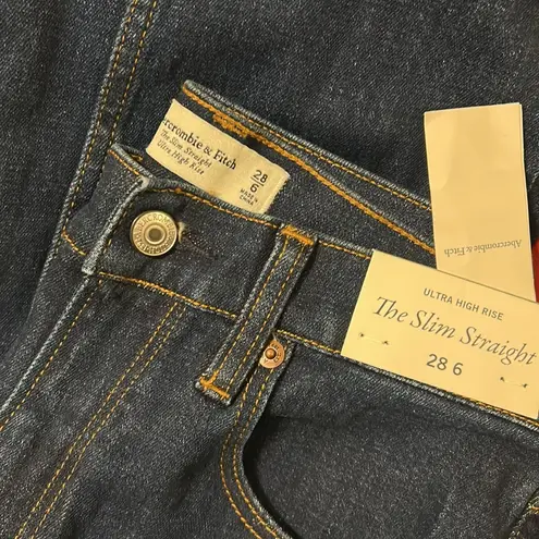 Abercrombie & Fitch  The Slim Straight Ultra High Rise Jeans, 28, NWT