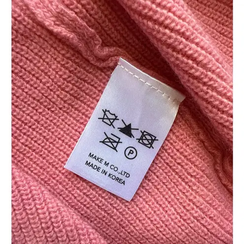 Dearest Maybe Baby Ribbed Polo Sweater in Pin Size Medium Pink
