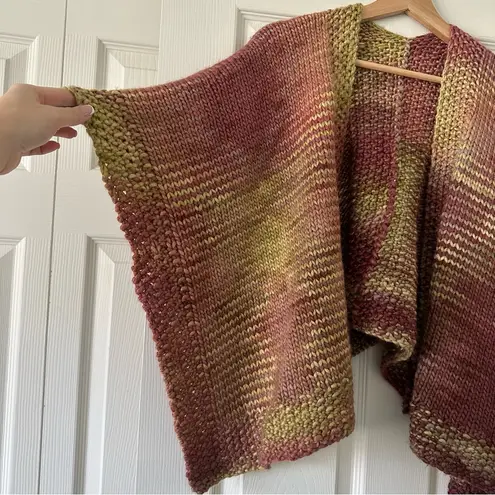 Handmade Multicolor Hand Knit Women's Sweater One Size