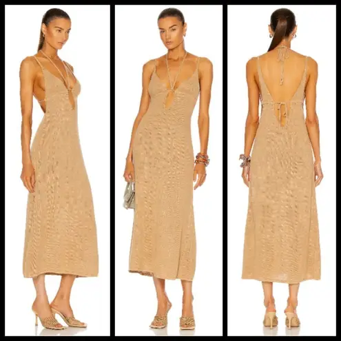 Cult Gaia ππ Kingsley Knit Dress ~ Light Camel Medium M NWT