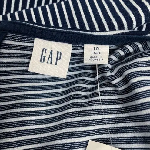 Gap NWT  V-Neck Navy Striped Belted Summer Shorts Romper Women’s 10T | 10 Tall