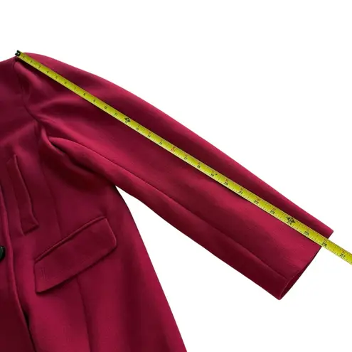 Gerard Darel Wool Double-Breasted Peacoat Red Pink Sz 42FR 10US