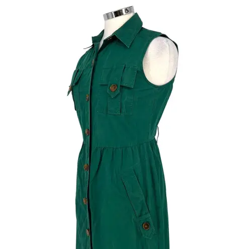 Derek Lam Kelly Utility Shirt Knee Length Dress Green Size 4