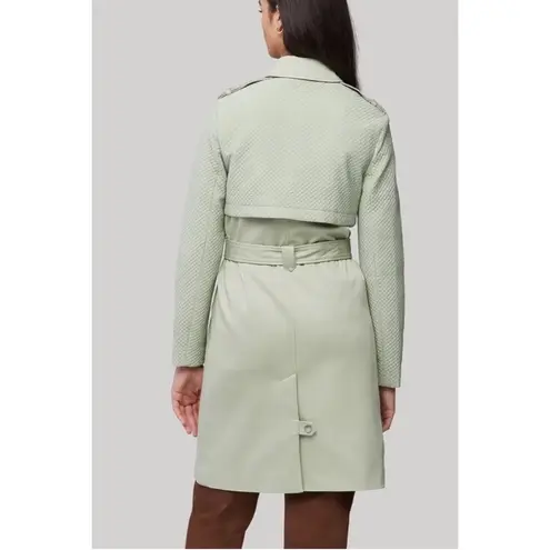 SOIA & KYO "Kya" Trench Coat w/Quilted Sleeves XL New w/Tag + Hanger Retail $445