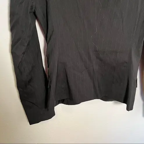 United Colors Of Benetton 2 Button Blazer Black Pinstripe