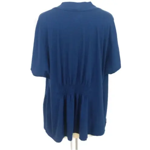 Lane Bryant  Fun & Flirty Cotton Blend Cardigan Navy Sz 14