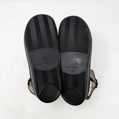 [Finn Comfort] Black Sylt Nappa Leather Triple Strap Open Toe Sandals EUC Sz 41