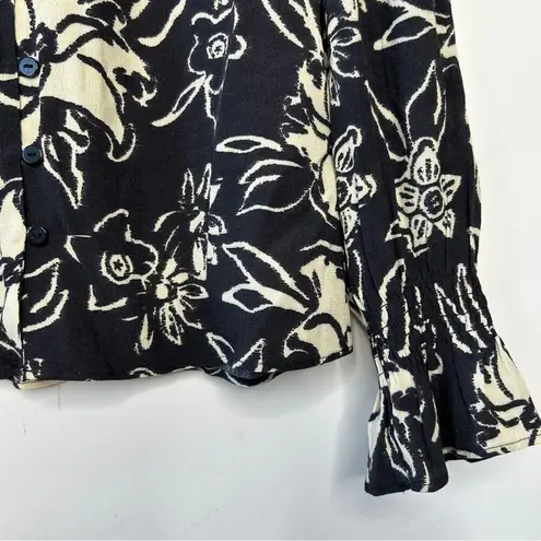 Ba&sh Sessee Floral Blouse Shirt Size Small Feminine Spring Bloomcore Chic Flowy