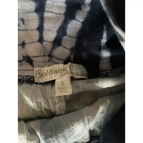 Solitaire Los Angeles Maxi Skirt Tie Dye Boho Ruffled Tiered Womens L Black Size L