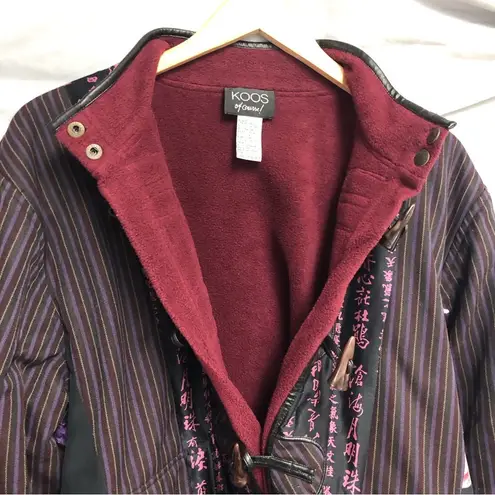 KOOS of course ! L Asian inspired reversible coat with 100% silk overlay Size L