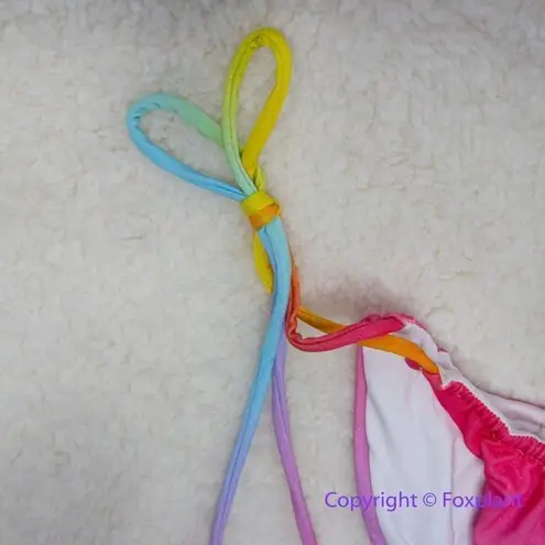 NEW Monica Hansen Beachwear MHB miami vice string bikini bottom, size XS Blue