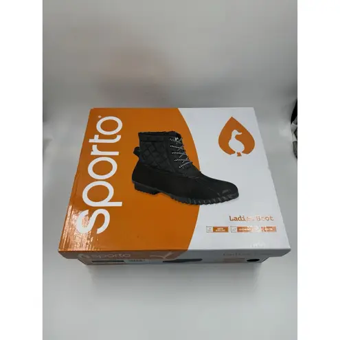 Sporto “Andie” Women’s Insulated Waterproof & Repellent Duck Boot (Black)7 - NEW
