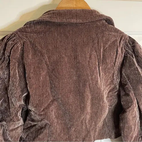 En Saison Route Wrap Brown Corduroy Jacket Size Small New retro academia preppy