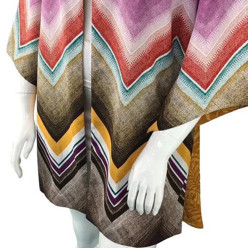 Chico's  Womens Size 2 US 12 L Reversible Kimono Jacket Boho 3/4 Sleeve RARE NEW