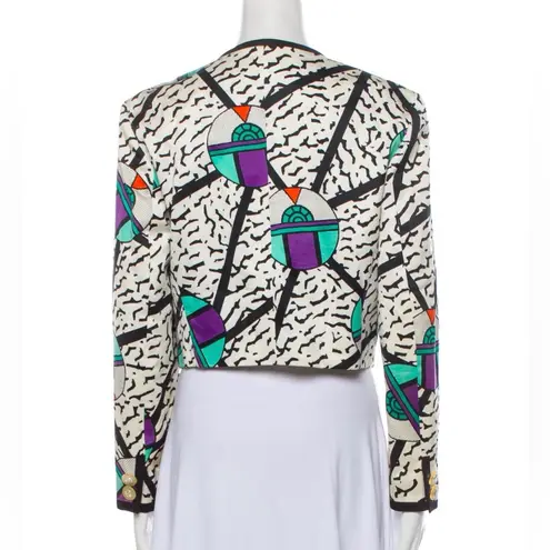 Louis Feraud Vintage 80s Multicolored Memphis Pattern Multicolor Blazer Jacket 6