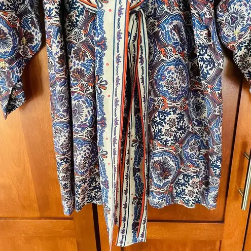 Chufy Ma Dress Mini Lin Floral Print Cotton Silk Embroidered Size XS