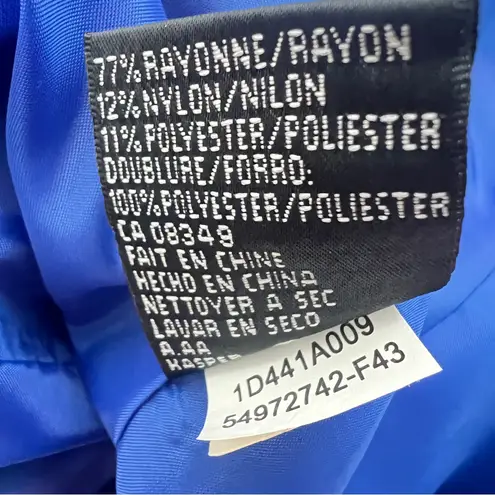 Kasper Sapphire Blue Women's blazer Suit Jacket SIZE 8 NEW