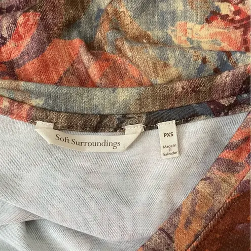 Soft Surroundings Artesia Printed Tunic Sweater Top Size PXS