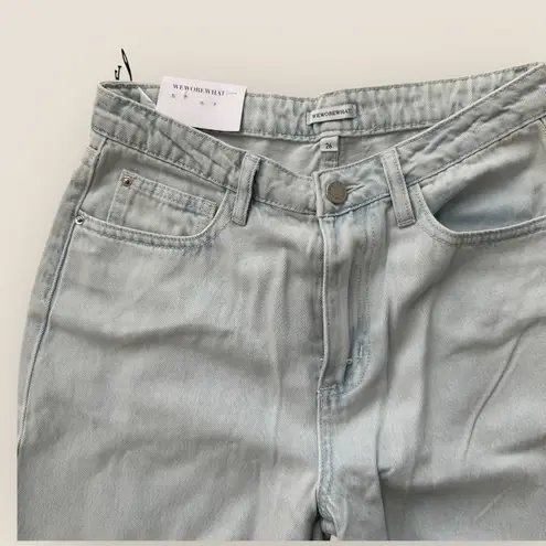 We Wore What | Mid Rise Distressed Straight Leg Jeans - Size 26