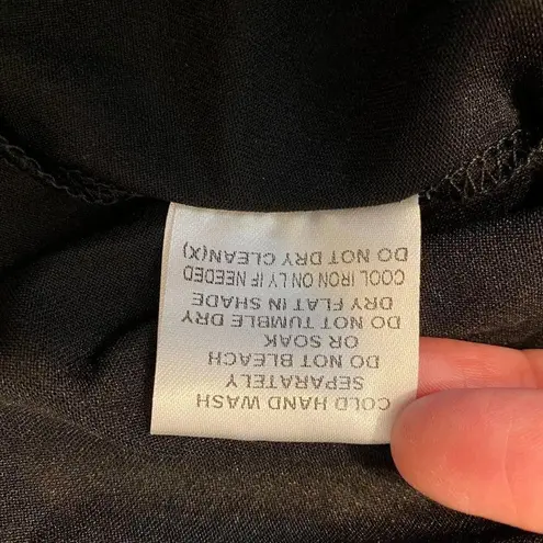 Papillon Dress M Black Floral Georgette Strappy V-Neck Sleeveless Above Knee New