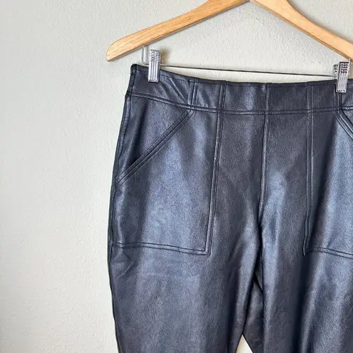 Spanx Faux Leather Jogger Pants Black Size Large