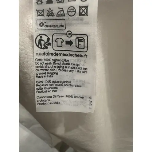 ALLSAINTS Mini 100% Organic Cotton Minimalist Neutral Bridal V-Neck Slip Dress 6