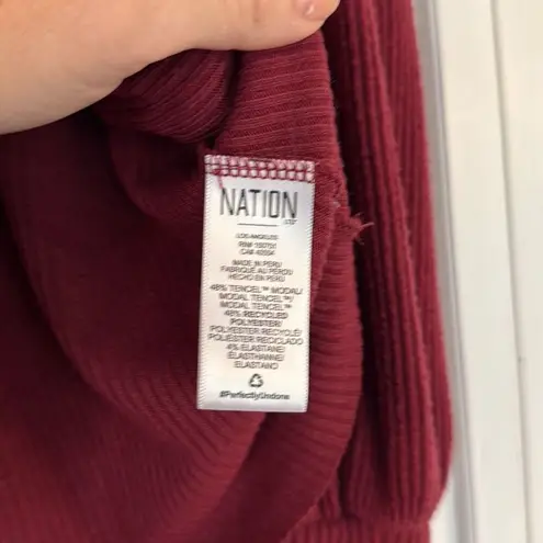 Nation Ltd Kalani twisted front blouse red medium