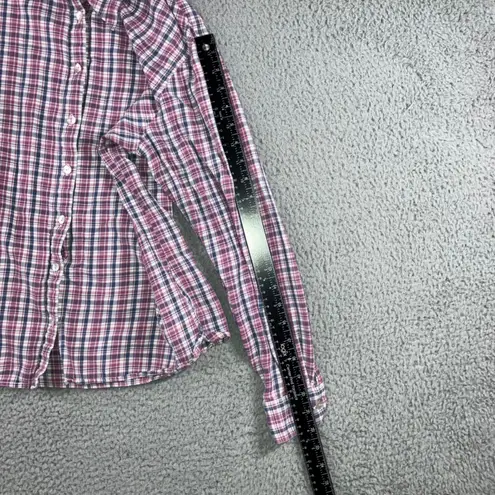 Orvis  Button Front Shirt Women 10 Plaid 100% Cotton Long Sleeve Casual Top