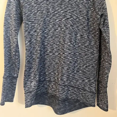 Athleta  turtleneck sweatshirt hoodie too long sleeve grey Heather xs