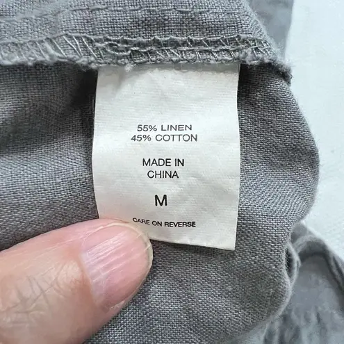 New York And Company Gray Linen Cotton Blend Pants