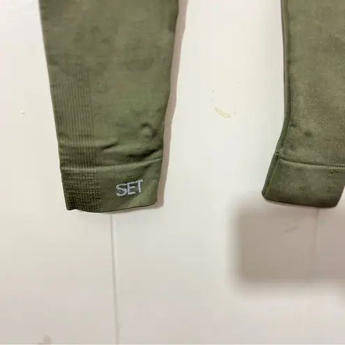 Set Active Leggings Activewear Yoga Green Size XS