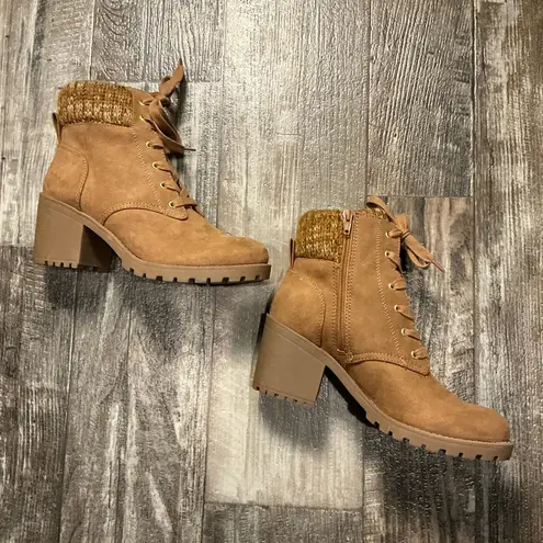 Sun & Stone Women's Tan Ankle Boots Size 8