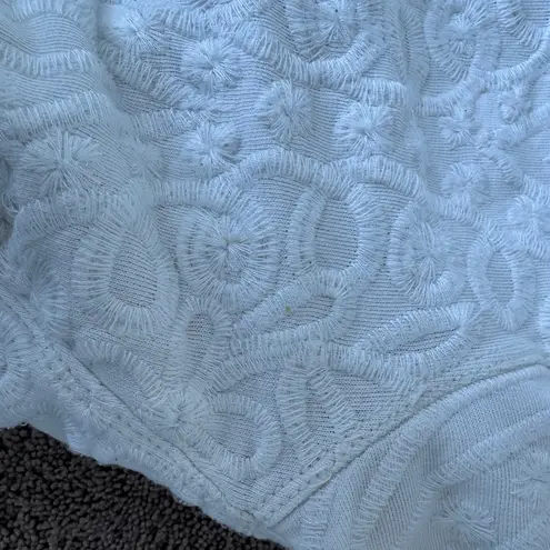 FP Movement by Free People white textured embroidered bomber jacket