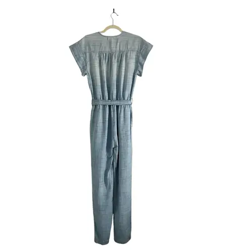 Bella Dahl Cap Sleeve Jumpsuit in Shoreline Ombre Wash Super-soft Chambray Sz M