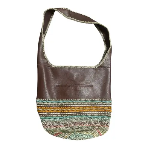 The Sak Back To Bali 120 Hobo Seminyak Bag in Leather & Hand-Crochet