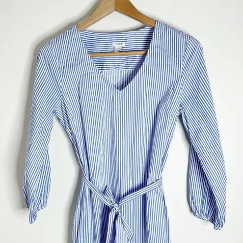 J. Crew Factory Blue/White Striped Tie