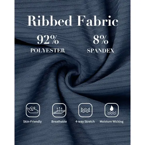 Charmo MEDIUM Navy Ruffle Ribbed Maternity Swimsuit One Piece Pregnancy Swimwear Blue Size undefined