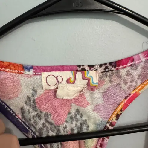 OP Floral & Leopard Print Racerback Swimsuit Cover Up Dress Women’s Size Medium