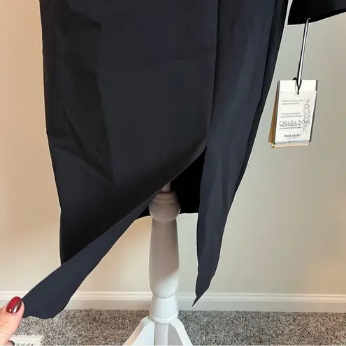 Chiara Boni La Petite Robe Iza Black Dress NEW Size 14 Long Sleeve Formal